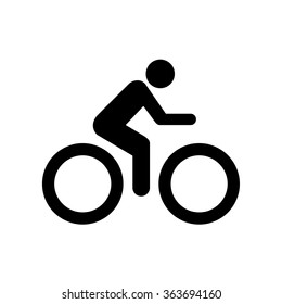 The man ride bicycle icon . Vector illustration