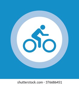 The man ride bicycle icon . Vector illustration