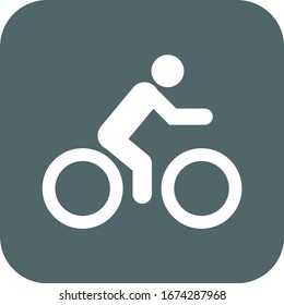 Icono del paseo en bicicleta. Ilustración del vector