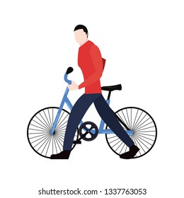 man riding bicycle
