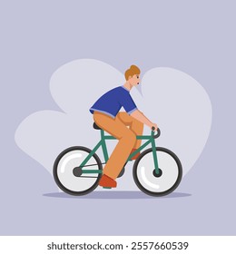 a man riding a bicycle