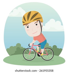 man riding a bicycle