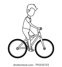 man riding bicycle avatar character
