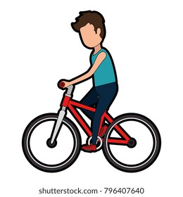 man riding bicycle avatar character