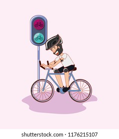 man riding bicycle design