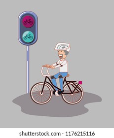 man riding bicycle design