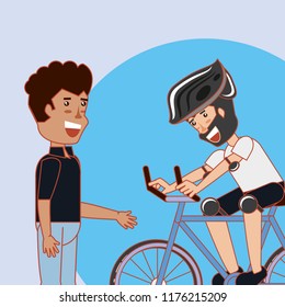 man riding bicycle design