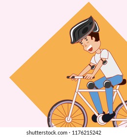 man riding bicycle design