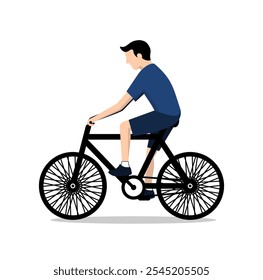 Man Riding Bicycle Design Illustration vector eps format suitable for your design needs logo illustration animation etc