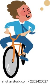 Hombre en bicicleta Borracho conduciendo