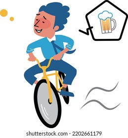 Man riding a bicycle Drunk driving