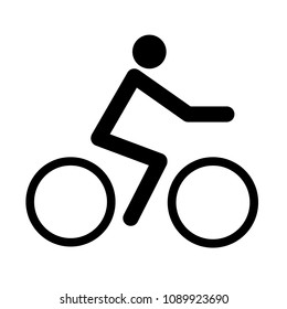 Man riding a bicycle icon 