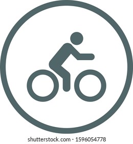 The man riding bicycle icon. Vector illustration