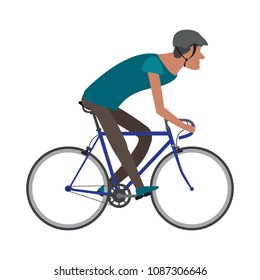Man riding a bike