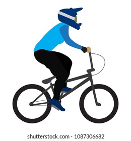 Man riding a bike