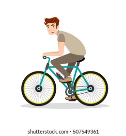 Man Riding a Bike