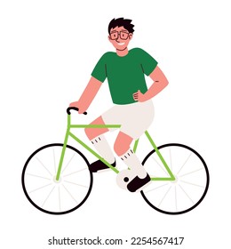 man riding a bike world health day icon