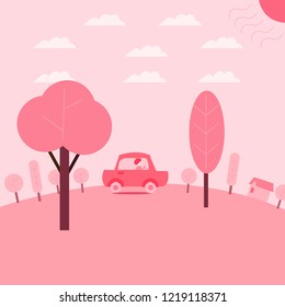 man riding a car vector illustration for web