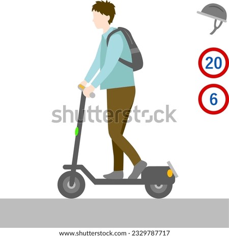 man riding an electric kickboard