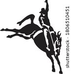 man riding horse vector illustration