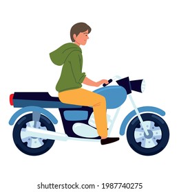 Motorradfahrer einzeln