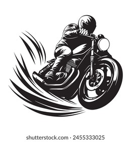 Man Riding Motorcycling Image . Drag Bike Vector Art, Icons, and Graphics	