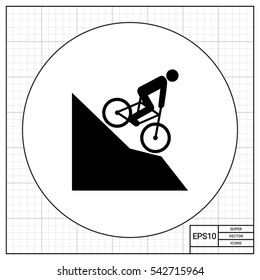 Man Riding Mountain Bike Icon