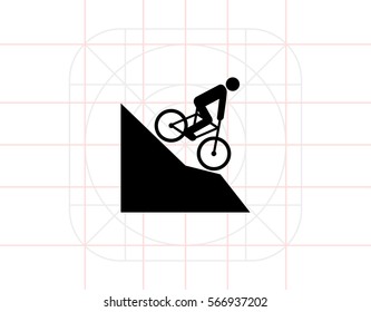 Man Riding Mountain Bike Icon