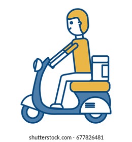 man riding a scooter icon