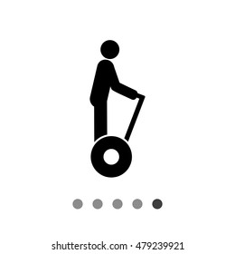 Man Riding Segway Icon