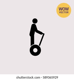 Man Riding Segway Icon