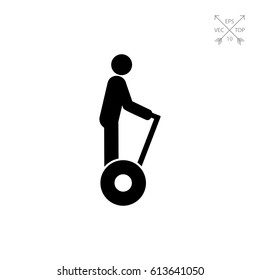 Man Riding Segway Icon