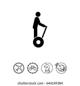 Man Riding Segway Icon