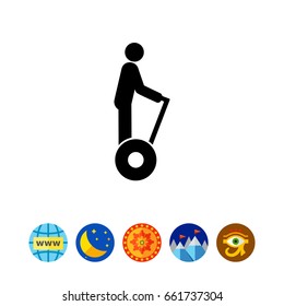 Man Riding Segway Icon