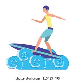 man riding surfboard in ocean waves