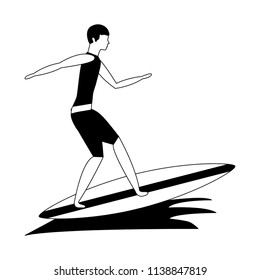 man riding surfboard in ocean waves
