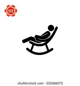 Man in Rocking Chair Icon