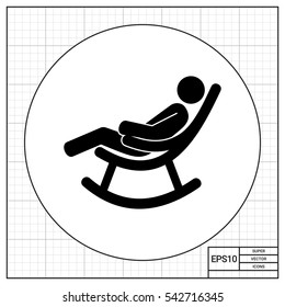 Man in Rocking Chair Icon