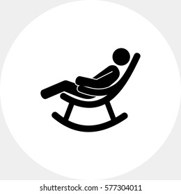 Man In Rocking Chair Icon