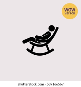 Man in Rocking Chair Icon