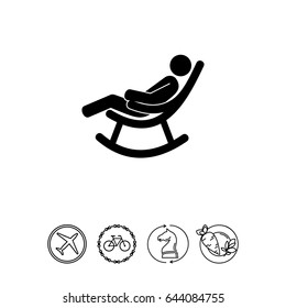 Man In Rocking Chair Icon