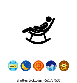 Man In Rocking Chair Icon