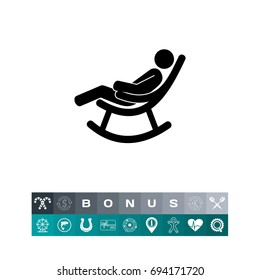 Man In Rocking Chair Icon