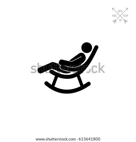 Man in Rocking Chair Icon