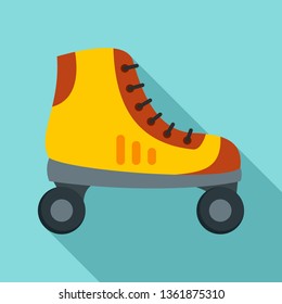 Man roller skates icon. Flat illustration of man roller skates vector icon for web design