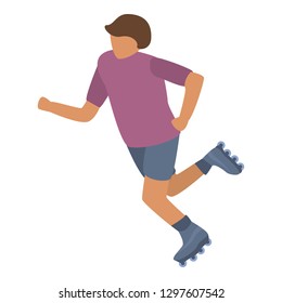 Man roller-skates icon. Isometric of man roller-skates vector icon for web design isolated on white background