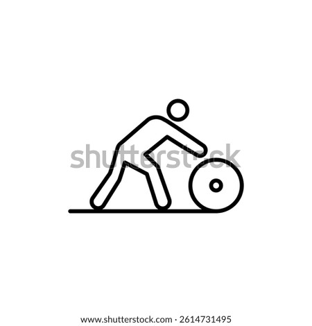 Man rolling carpet mat icon black and white vector sign