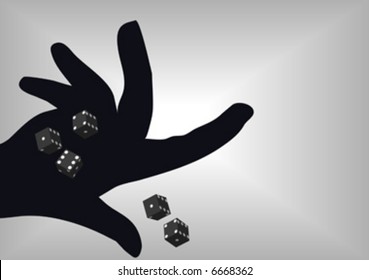 Man Rolling A Dice