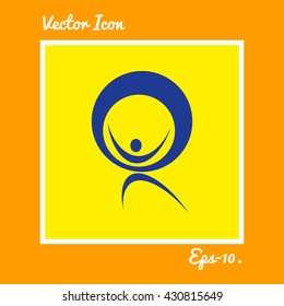 Man In Round Icon. Eps-10.