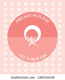 Man in Round Icon for Web. Application, Software & Graphic Design.